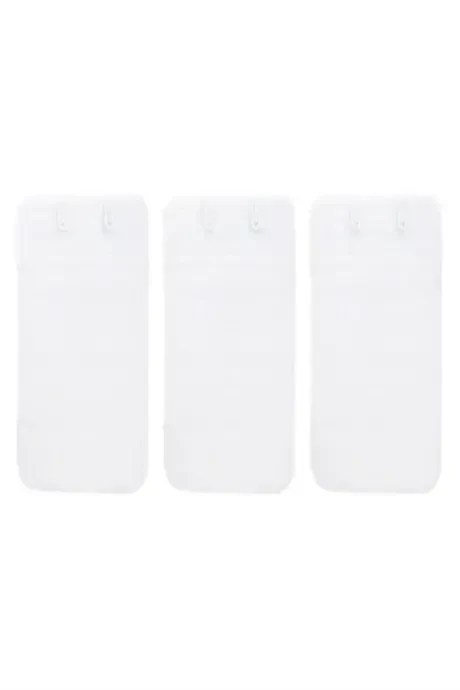 Удлинитель для бюстгальтера женский, 2 крючка, застежка, белый, 3 шт. - 2