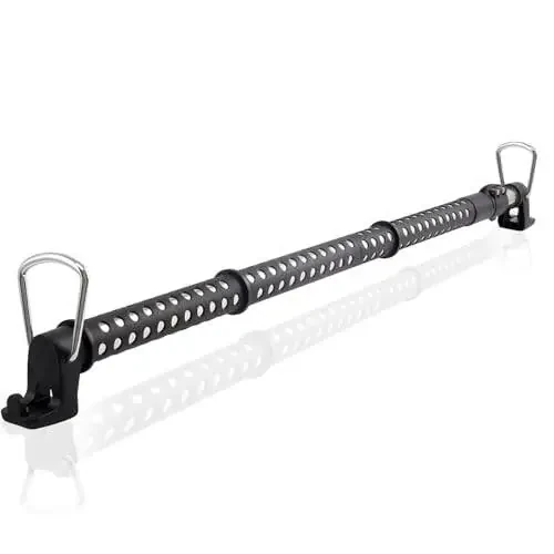 UEGHNS Автомобильная вешалка для одежды, телескопическая регулируемая стойка для одежды 34-54 дюйма, прочная автомобильная вешалка для одежды, подходит для автомобилей, грузовиков, внедорожников, домов на колесах (34-54 дюйма) - 4