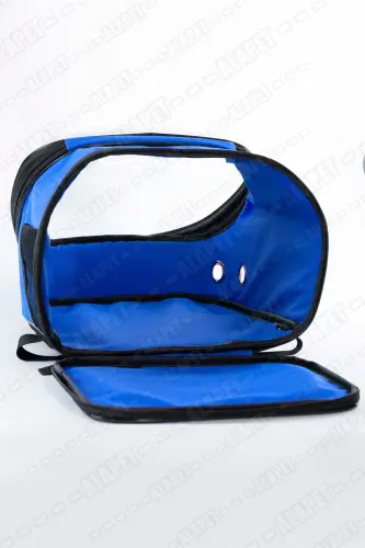Ufo Astronot Kedi Taşıma Çantası - 7 Havo Kanalli Pati Naqshli 47x40x35cm (15kg)-Turkuaz - 6
