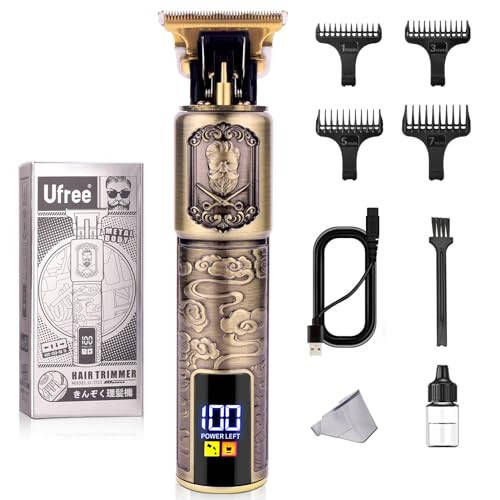 Ufree Beard Hair Trimmer for Men Professional, Grooming Cutting Kit, Mustache T Blade Liners Trimmer Electric Shavers, Cordless Zero Gapped Edgers Clippers Barber Supplies, Gifts for Men - 1