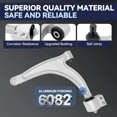 UGFC Front Suspension Kit Lower Control Arm Compatible with 2004-2012 Chevrolet Malibu, 2005-2010 Pontiac G6, 2007-2009 Saturn Aura - 4