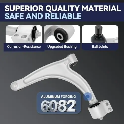 UGFC Front Suspension Kit Lower Control Arm Compatible with 2004-2012 Chevrolet Malibu, 2005-2010 Pontiac G6, 2007-2009 Saturn Aura - 4