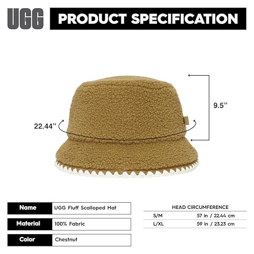 UGG Kadın UGGFluff Scalloped Şapka - Yumuşak Suni Kürk Kış Şapkası - 5