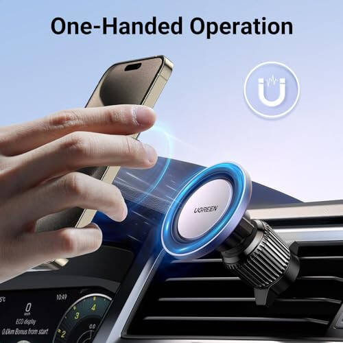 UGREEN for Magsafe Car Phone Holder Magnetic Phone Mount Strongest Magnet Compatible with iPhone 15 14 13 12 Pro Max Plus Mini, Air Vent Clip Cell Phone Holder - 5