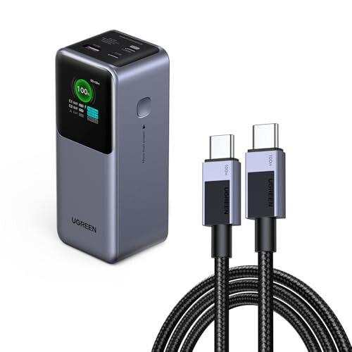 UGREEN Nexode 20000mAh quvvat bankasi to'plami USB C - USB C kabeli 3.3FT bilan iPhone 15/15 Pro/15 Pro Max, MacBook Pro/Air, Galaxy S24/S23, iPad Pro/Air, Pixel 8 bilan mos keladi - 1