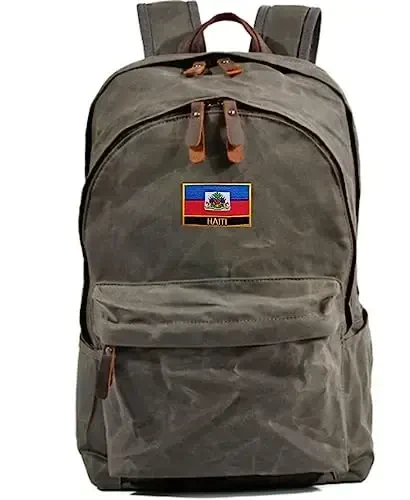 Uijokdef 1 PCS Haiti Flag Patches Iron On or Sew On Embroidered Tactical Military National Haiti Patch - 4