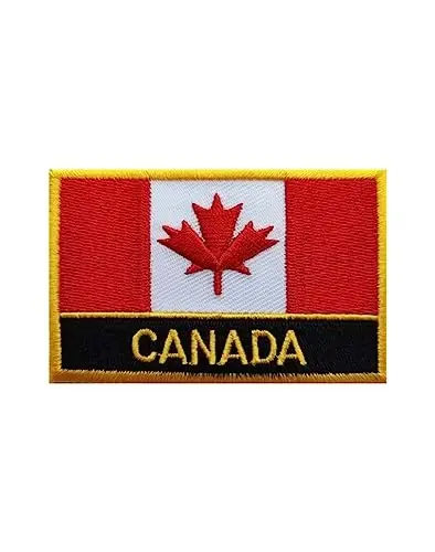 Uijokdef 1 PCS Canada Flag Patches Iron On or Sew On Embroidered Tactical Military National Canada Patch - 1