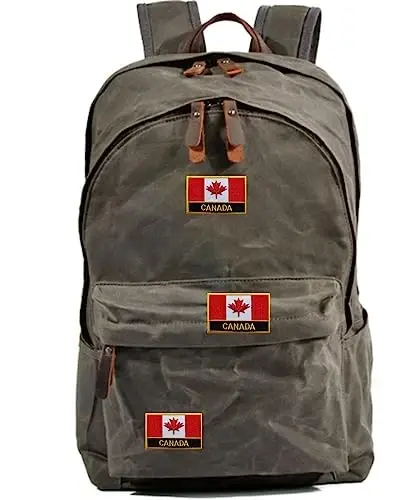 Uijokdef 1 PCS Canada Flag Patches Iron On or Sew On Embroidered Tactical Military National Canada Patch - 4