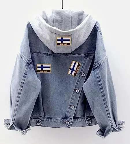 Uijokdef 1 dona Finlandiya bayrog'i yamog'i dazmollanadi yoki tikiladi kashtado'zlik taktik harbiy milliy Finlandiya yamog'i - 3