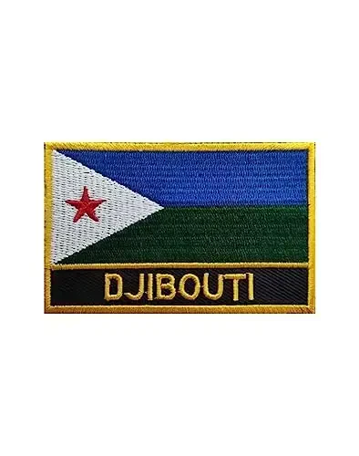 Uijokdef 1 dona Jibuti bayrog'i yamog'i dazmollanadi yoki tikiladi kashtado'zlik taktik harbiy milliy Jibuti yamog'i 