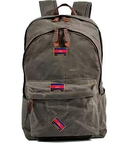 Uijokdef 1 PCS Cambodia Flag Patches Iron On or Sew On Embroidered Tactical Military National Cambodia Patch - 4