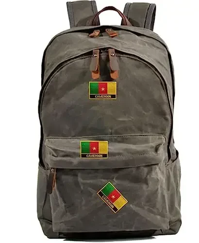 Uijokdef 1 PCS Cameroon Flag Patches Iron On or Sew On Embroidered Tactical Military National Cameroon Patch - 4