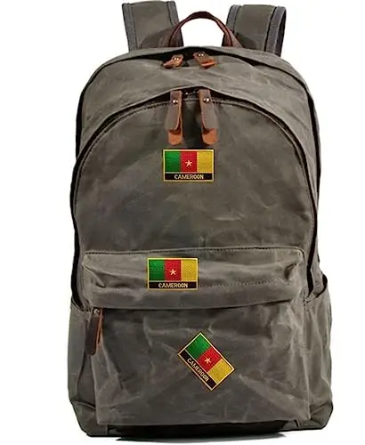 Uijokdef 1 PCS Cameroon Flag Patches Iron On or Sew On Embroidered Tactical Military National Cameroon Patch - 4