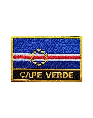 Uijokdef 1 PCS Cape Verde Flag Patches Iron On or Sew On Embroidered Tactical Military National Cape Verde Patch - UIJOKDEF