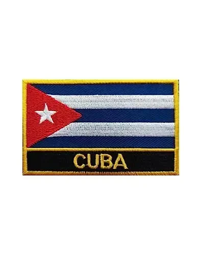 Uijokdef 1 PCS Cuba Flag Patches Iron On or Sew On Embroidered Tactical Military National Cuba Patch - UIJOKDEF
