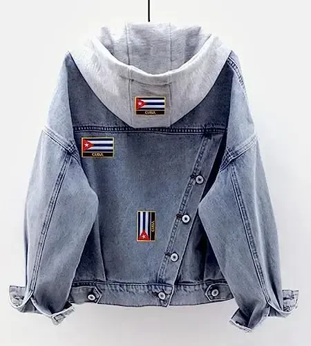 Uijokdef 1 PCS Cuba Flag Patches Iron On or Sew On Embroidered Tactical Military National Cuba Patch - 3