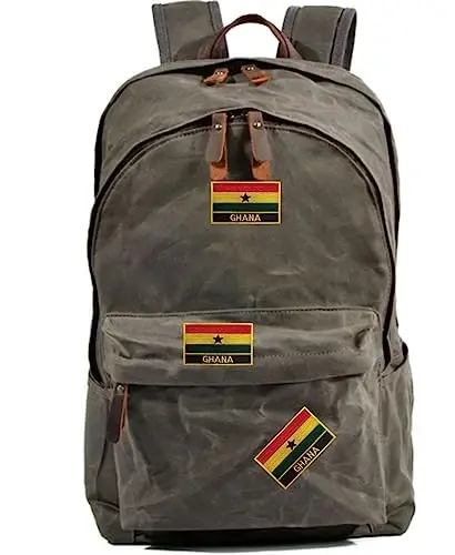 Uijokdef 1 PCS Ghana Flag Patches Iron On or Sew On Embroidered Tactical Military National Ghana Patch - 4