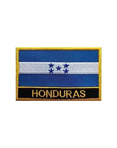 Uijokdef 1 PCS Honduras Flag Patches Iron On or Sew On Embroidered Tactical Military National Honduras Patch 