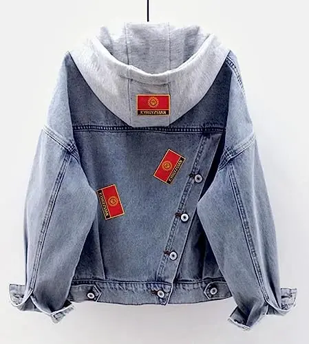 Uijokdef 1 PCS Qirg'iziston bayrog'i yamalari dazmollanadi yoki tikiladi kashtachilik taktik harbiy milliy Qirg'iziston yamog'i - 3