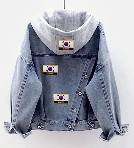 Uijokdef 1 PCS South Korea Flag Patches Iron On or Sew On Embroidered Tactical Military National South Korea Patch - 3