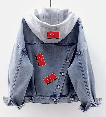 Uijokdef 1 PCS Turkiya Bayrog'i Yamalari Dazmollang yoki Kashta Tikilgan Taktik Harbiy Milliy Turkiya Yamog'i - 3