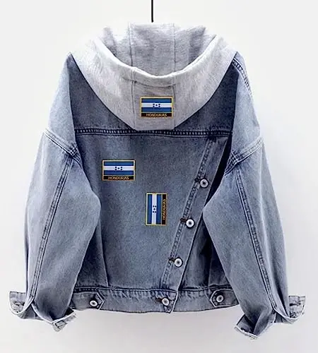 Uijokdef 1 шт. Нашивка с флагом Гондураса, пришиваемая или приклеивающаяся утюгом, вышитая тактическая военная национальная нашивка Гондураса. - 3