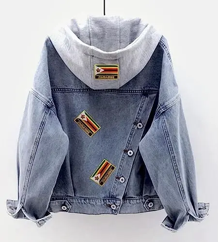 Uijokdef 1 шт. Нашивки с флагом Зимбабве, пришиваемые или приклеивающиеся утюгом, вышитая тактическая военная национальная нашивка Зимбабве - 3