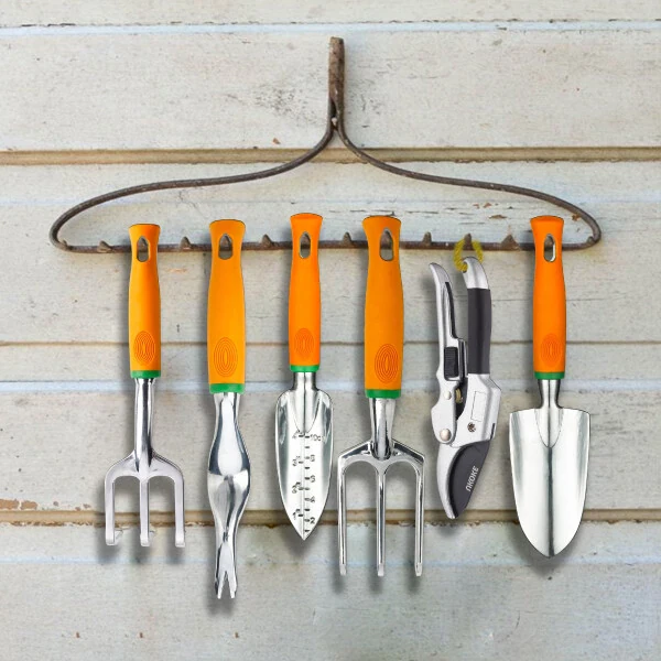 Ukoke 12 Piece Aluminum Garden Tools Set, Gardening Apron with Storage Pocket - 6