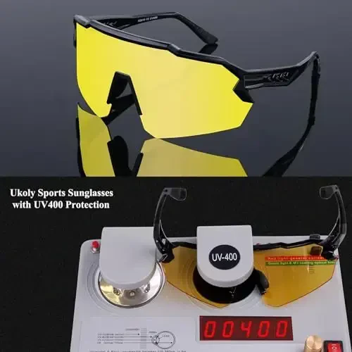 Ukoly Baseball Sunglasses For Men Women,Sports Sunglasses For Baseball Running Cycling UV400 protection TR90 Frame 615 - 4