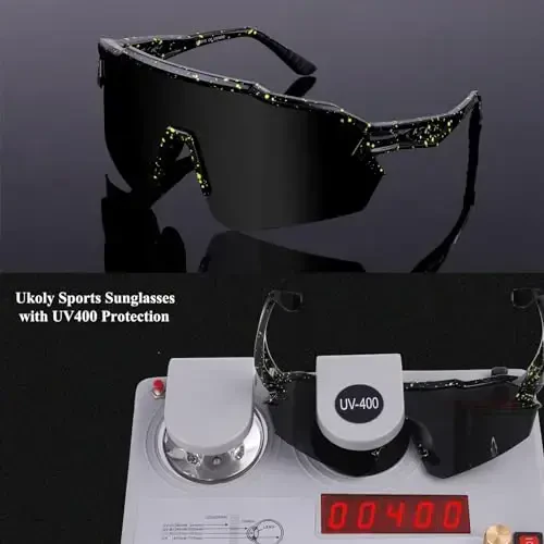 Ukoly erkaklar va ayollar uchun beysbol quyoshdan saqlaydigan ko'zoynaklar, beysbol yugurish velosipedda UV400 himoyasi TR90 ramka 615 uchun sport quyoshdan saqlaydigan ko'zoynaklar - 4