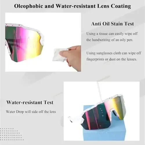 Ukoly Baseball Sunglasses For Men Women,Sports Sunglasses For Baseball Running Cycling UV400 protection TR90 Frame 615 - 5