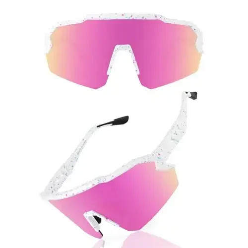 Ukoly Baseball Sunglasses For Men Women,Sports Sunglasses For Baseball Running Cycling UV400 protection TR90 Frame 615 