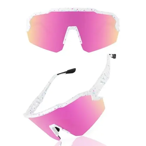 Ukoly Sport Sunglasses for Men Women,HD PC Lens UV400 Protection | Sun Glasses for Running Cycling Baseball Fishing Golf Hiking,Non-slip Rubber Legs Lightweight Design u615 