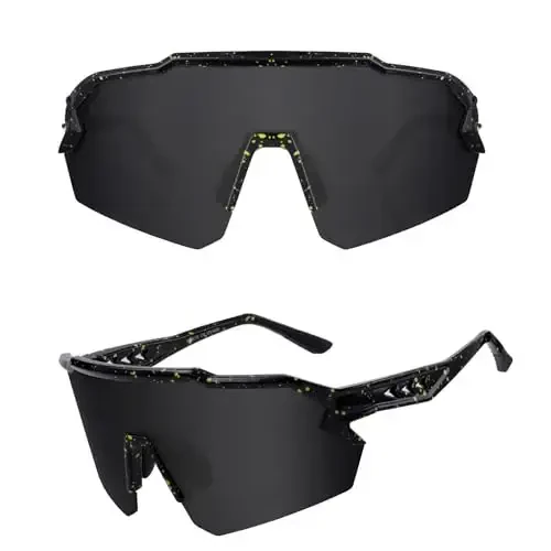 Ukoly Baseball Sunglasses For Men Women,Sports Sunglasses For Baseball Running Cycling UV400 protection TR90 Frame 615 