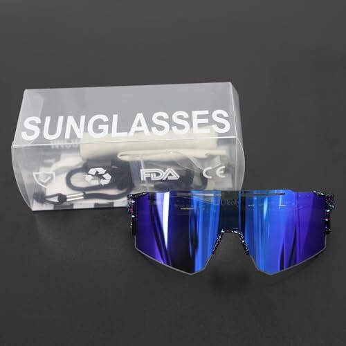 Ukoly Cycling Sunglasses for Men Women with 3 Interchangeable Lenses, Polarized Sports Sunglasses, Baseball Sunglasses - 2