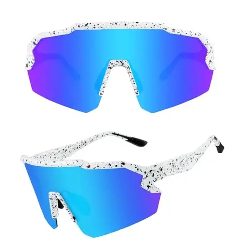 Ukoly Baseball Sunglasses For Men Women,Sports Sunglasses For Baseball Running Cycling UV400 protection TR90 Frame 615 