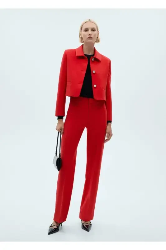 Укороченный жакет на пуговицах - 2