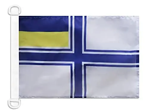 Ukraina Harbiy-dengiz floti NAUTIKA Bayrog'i 18'' x 12'' - Ukraina urush bayroqlari 30 x 45 sm. - Qayi uchun banner 12x18 dyuym - AZ FLAG - 1