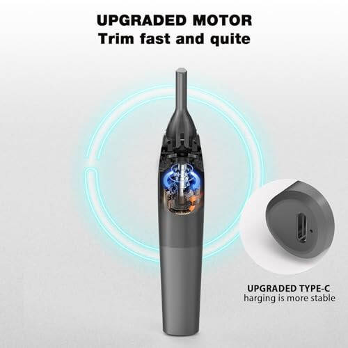 ULAIDO Eyebrow Trimmer, Ear and Nose Hair Trimmer for Men, Beard Trimmer, Professional Precision Titanium Detail Trimmer for Sideburns, Neckline & Facial Other Detailing, with 3 Adjustable Sizes - 4