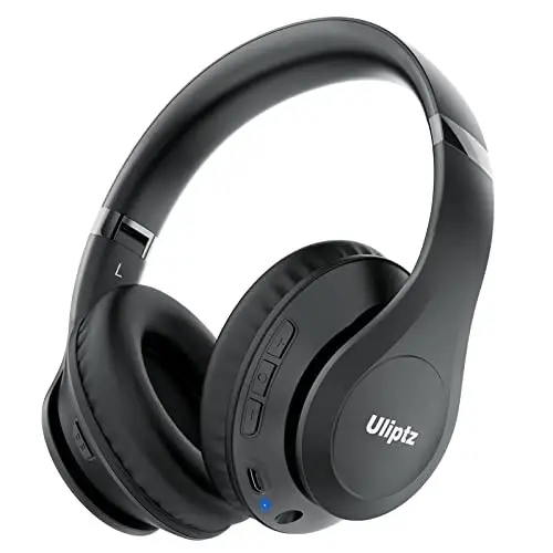 Uliptz Simsiz Bluetooth Quloqchinlari, 65 soat o'ynash vaqti, 6 ta EQ ovoz rejimlari, Mikrofonli HiFi Stereo Quloq Usti Quloqchinlar, Sayohat / Ofis / Mobil Telefon / Kompyuter uchun Yig'iladigan Yengil Bluetooth 5.3 Quloqchinlar - 2