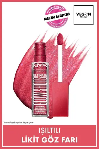 Ultimate Glow Shots Işıltılı Likit Göz Farı - 12 Raspberry Rave-12 Raspberry Rave 