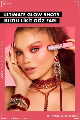 Ultimate Glow Shots Işıltılı Likit Göz Farı - 12 Raspberry Rave-12 Raspberry Rave - 3