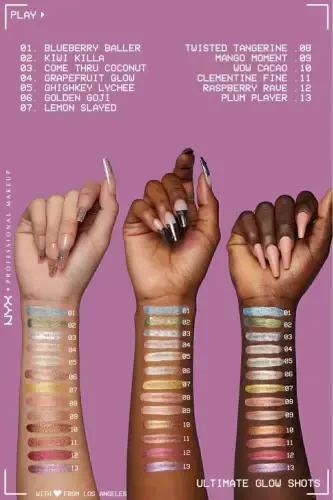 Ultimate Glow Shots Işıltılı Likit Göz Farı - 12 Raspberry Rave-12 Raspberry Rave - 5