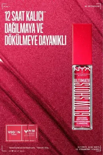 Ultimate Glow Shots Işıltılı Likit Göz Farı - 19 Strawberry Stacked-Strawberry Stacked - NYX PROFESSIONAL MAKEUP (1)