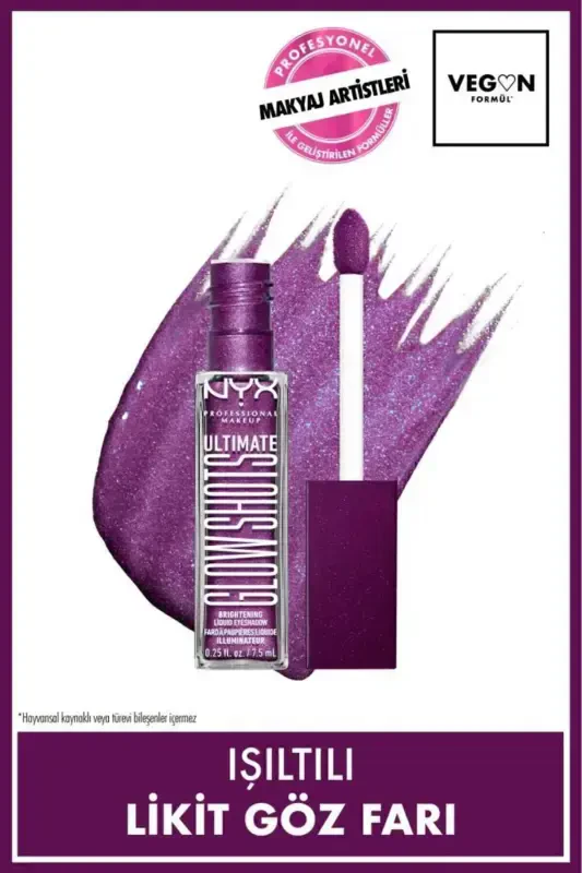 Ultimate Glow Shots Işıltılı Likit Göz Farı - 20 Feelin Grape-Feelin Grape - NYX PROFESSIONAL MAKEUP