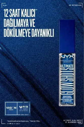 Ultimate Glow Shots Işıltılı Likit Göz Farı - 21 Blueberry Bank-Blueberry Bank - NYX PROFESSIONAL MAKEUP (1)