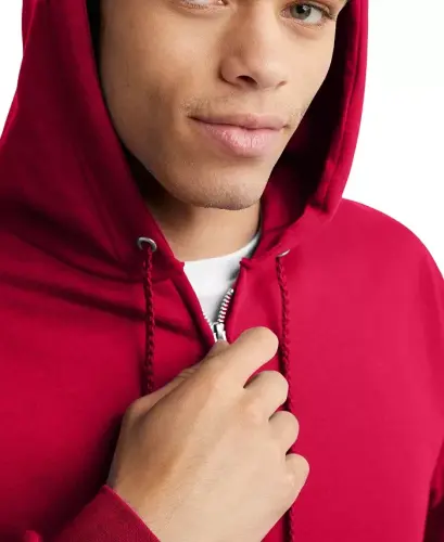 Ultimate Men's Full-Zip Heavyweight Fleece Hoodie-Red - 4