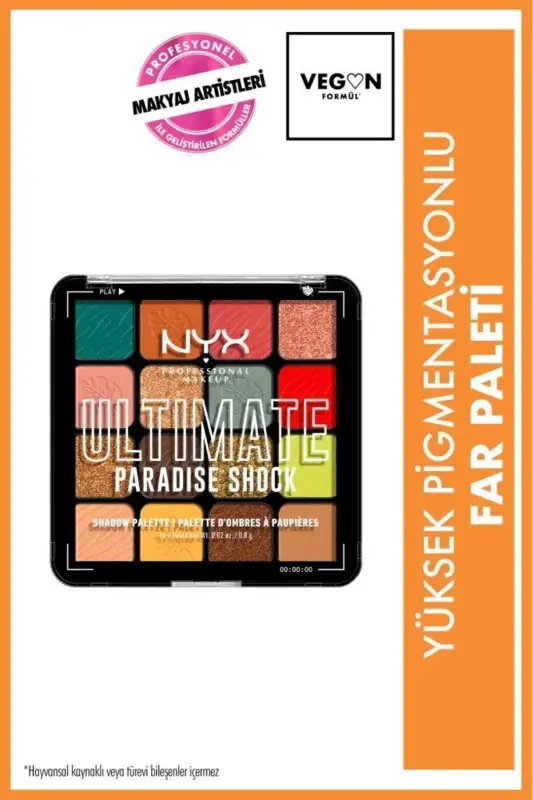 Ultimate Shadow Palette - Paradise Shock Eyeshadow Palette - Paradise Shock - NYX PROFESSIONAL MAKEUP