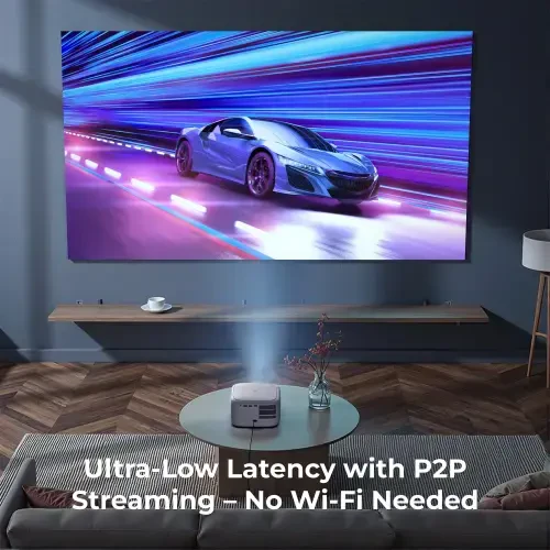 ULTIMEA 5G WiFi Full HD 1080P Decoding Portable Mini Projector with Electric Focus, TV Stick, Apollo P10 - 4