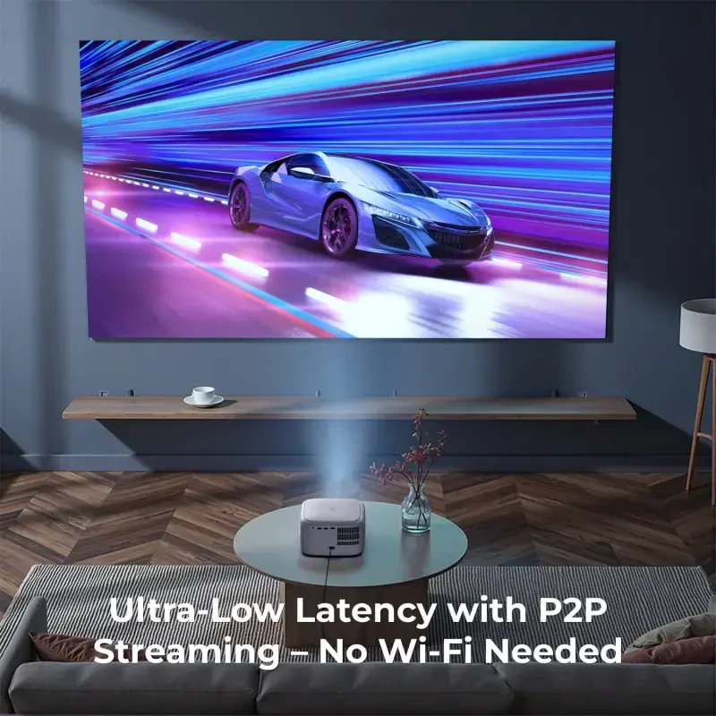 ULTIMEA 5G WiFi Full HD 1080P Decoding Portable Mini Projector with Electric Focus, TV Stick, Apollo P10 - 4